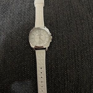 Coach white watch